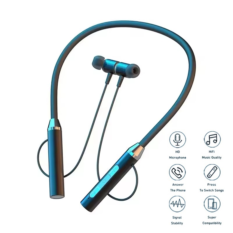 Auriculares inalámbricos con B - Magnetic Neckband Sports Earphones reseña y precio