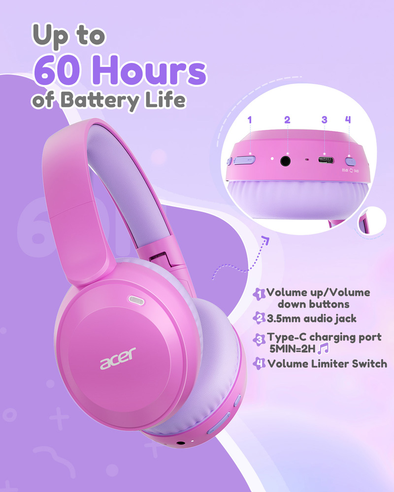 Auriculares Bluetooth 6.0 Acer - Anc Wireless Over Ear Headphones reseña y precio