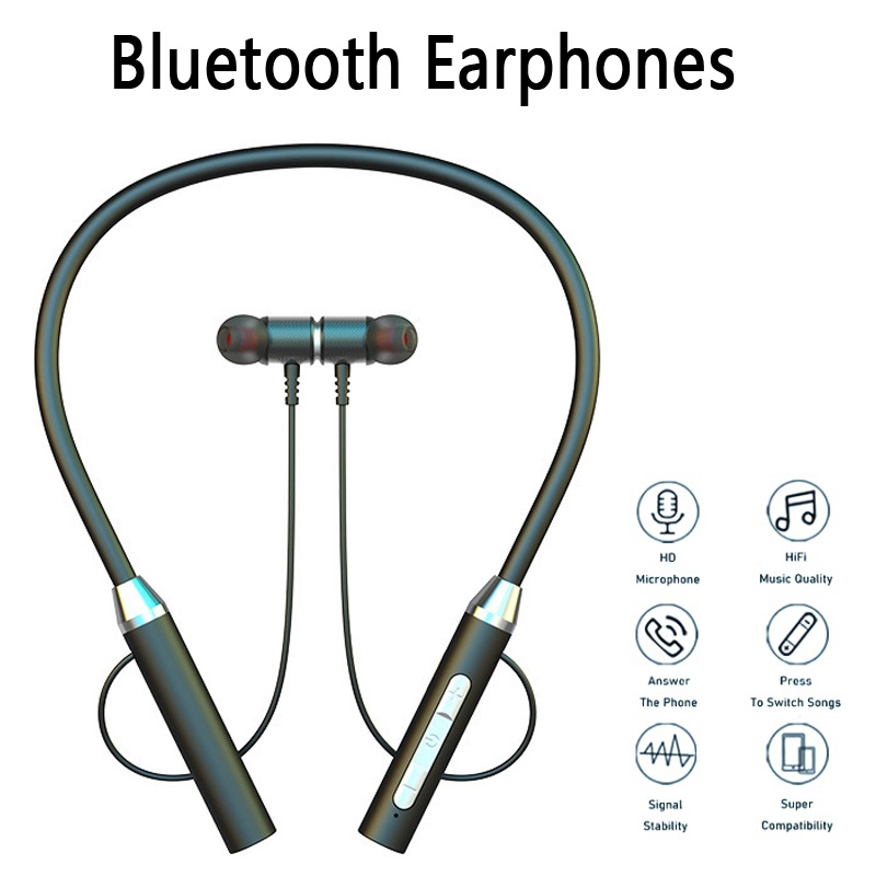 Auriculares inalámbricos Bluet - Magnetic Neckband Sports Earphones reseña y precio