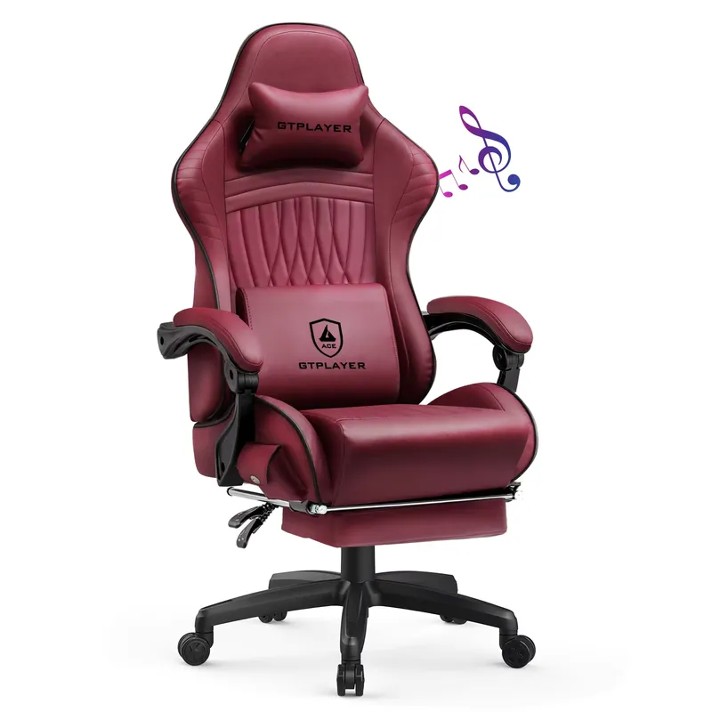 Silla de juego GTPLAYER con al - Speakers reseña y precio